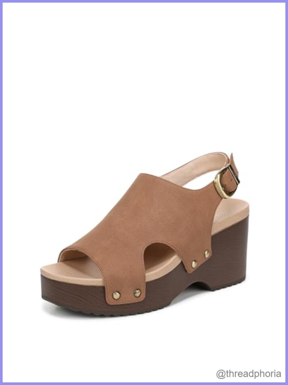Dr. Scholl's Wrenlee Slingback Platform Sandals Faux Leather Block Heel